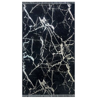 Dywan drukowany Neva petra folia 60 x 100 cm czarno-srebrny