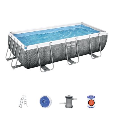 Basen stelażowy 404 x 201 cm biało-szary Bestway