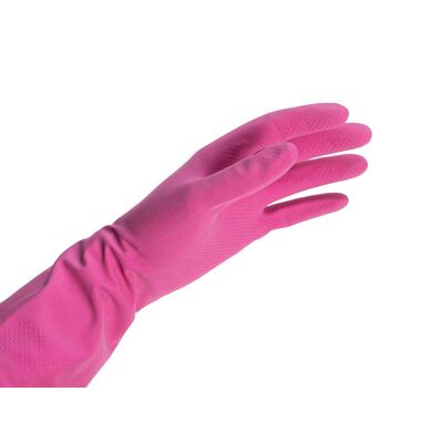 Rękawice lateksowe 2 sztuki rosa L