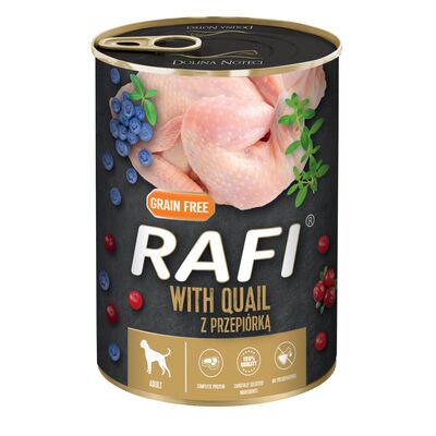 Karma mokra dla psa z przepiórką 400 g Rafi