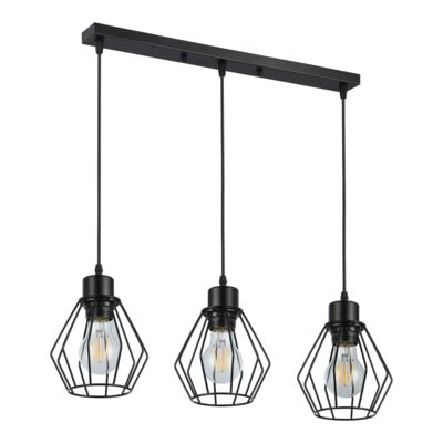 Oprawa wisząca 3 x E27 czarna 12 W IP20 230 V DPM