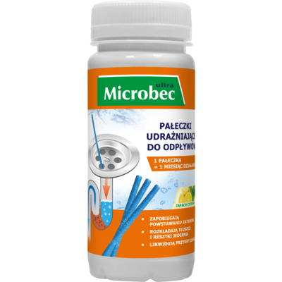 Pałeczki udrażniające do odpływów 12 sztuk Microbec Bros