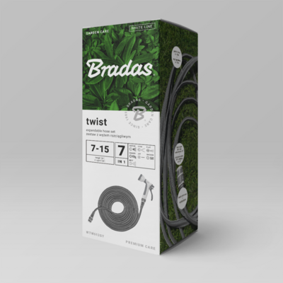 Zestaw ogrodowy TWIST HOSE 7,5 - 15 m BOX Bradas