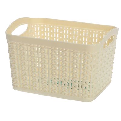 Koszyk prostokątny S 1,5 l WILLOW kremowy