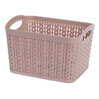 Koszyk prostokątny S 1,5 l WILLOW różowy