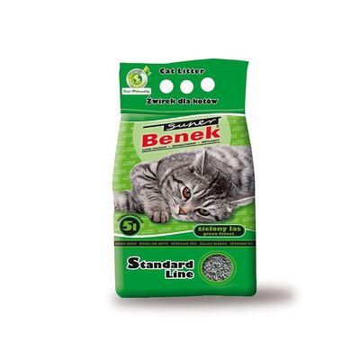Żwirek Super Benek 5 l Zielony Las zielony.