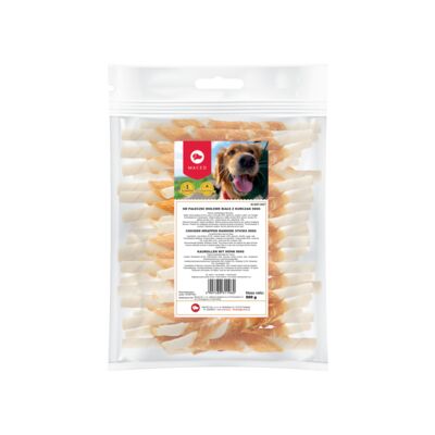 Karma uzupełniająca dla psów pałeczki wołowe białe z kurczak 500 g Maced