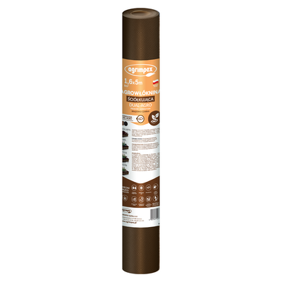 Agrowłóknina mini rolka brązowo czarna 50g 1,6 x 5 m Agrimpex