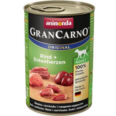 Grancarno 400 g wołowina + serca kacze ANIMONDA dla psa