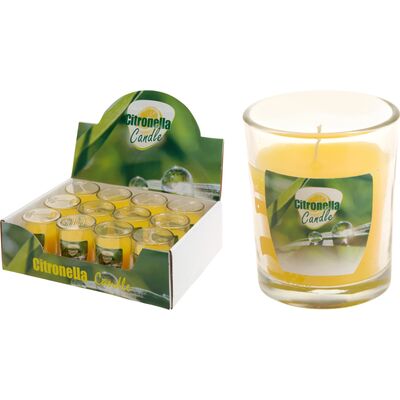 Świeca w szkle 5 x 6 cm CITRONELLA