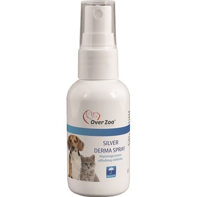 Spray Silver Derma 50 ml wspiera proces odbudowy naskórka OVER ZOO