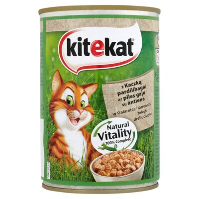 Karma dla kotów z kaczką w galaretce pełnoporcjowa 400 g Kitekat