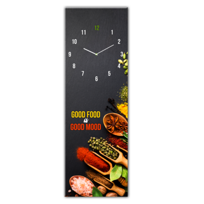 Zegar GLASSCLOCK 20 x 60 cm GC055 GOOD FOOD