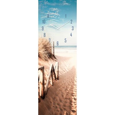 Zegar GLASSCLOCK 20 x 60 cm GC089 BEACH TIME