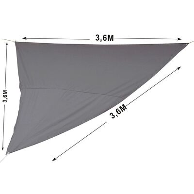 Żagiel cieniujący 3,6 x 3,6 x 3,6 m antracyt