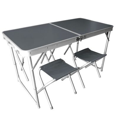 Komplet mebli składanych camping 120 x 60 x 40 cm