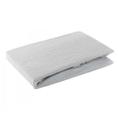 Prześcieradło jersey z gumką 160 x 200+30 cm jasnoszary