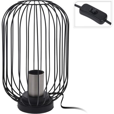 Lampa stołowa metalowa czarna