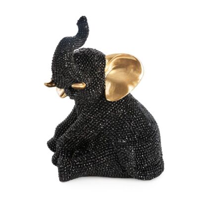 Figurka dekoracyjna ELDO/305, 14 x 12 x 18 cm czarno-złoty