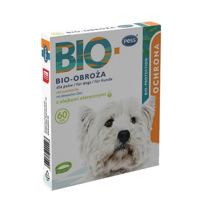 Obroża BIO z naturalnymi olejkami dla psów 60 cm zielona PESS